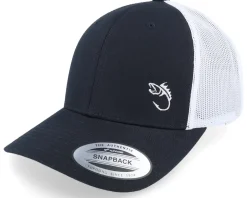 White Fish Hook Logo Navy/White/Heather Trucker - Skillfish