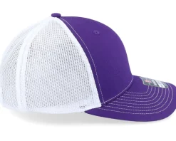 White Fish Hook Logo Purple/White Trucker - Skillfish