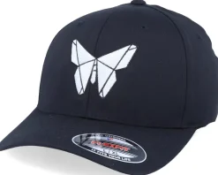 White Paper Butterfly Black Flexfit - Origami