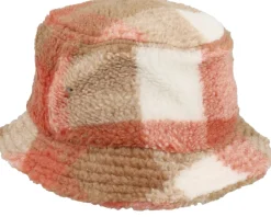Whitesand/Toffee Sherpa Check Bucket - Yupoong