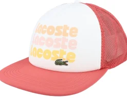 White/Sierra Red Trucker - Lacoste