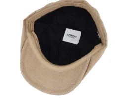 Wild Corduroy Sixpence Khaki Flat Cap - Upfront