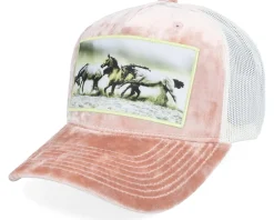 Wild Horses Velvet Green/Ivory A-frame Trucker - Calza Pennello