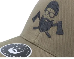 Wild Life Axe Logo Olive Flexfit - Bearded Man