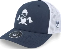 Wild Life Axe Logo 2-tone Navy/White Trucker - Bearded Man