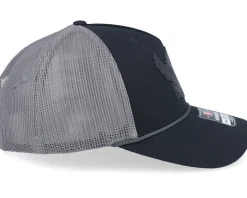 Wildlife Eagle Big Patch Black/Charcoal Rope A-Frame Trucker - Wild Spirit