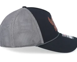 Wildlife Eagle Brown Patch Black/Charcoal Rope A-Frame Trucker - Wild Spirit