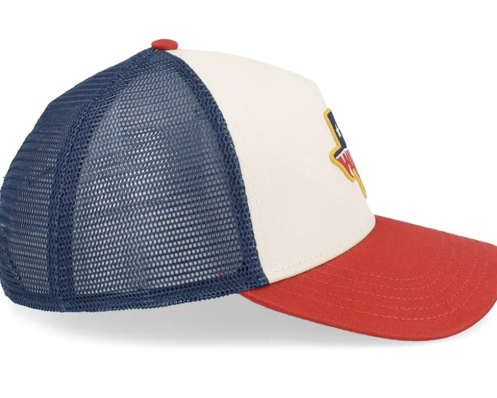 Willie Nelson Valin Navy/Ivory/Red A-Frame Trucker - American Needle