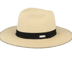 Wimbledon Natural Straw Hat - Coal
