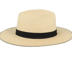 Wimbledon Natural Straw Hat - Coal