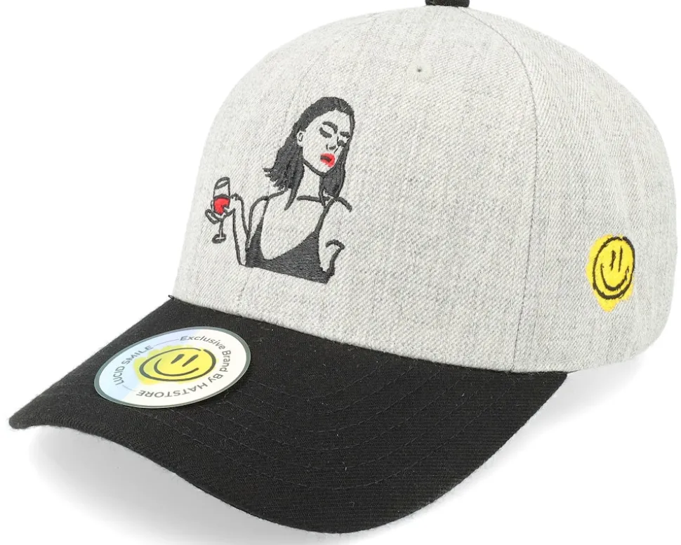 Wine Girl Heather Grey/Black Adjustable - Lucid Smile