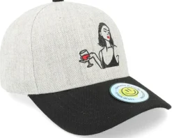 Wine Girl Heather Grey/Black Adjustable - Lucid Smile