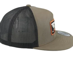 Winged Light Olive/Black Trucker Snapback - Fox