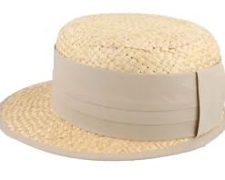 Women Cap Nature-Linen Straw Hat - Seeberger