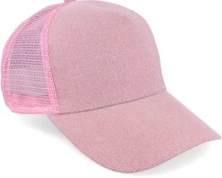 Womens Ponytail New York Sparkle Cap Babypink Trucker - Result