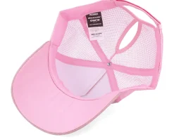 Womens Ponytail New York Sparkle Cap Babypink Trucker - Result