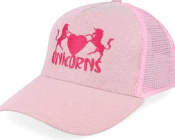 Womens Ponytail Unicorns Heart Sparkle Babypink - Unicorns