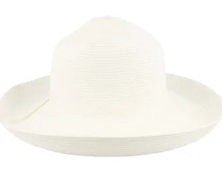 Womens Traveller Packable White Sun Hat - Sur la tête