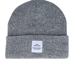 Wood Patch Beanie Light Heather Cuff - SQRTN