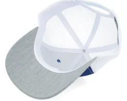 Wood Work Emblem 112 Tri Royal/White/Heather Trucker - Bearded Man