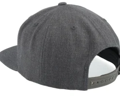 Wood Work Emblem Classic Dark Heather Grey Snapback - Bearded Man