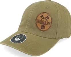 Wood Work Emblem Washed Cotton Dad Cap - Bearded Man