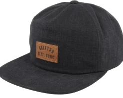 Woodburn Black Vintage Wash Snapback - Brixton