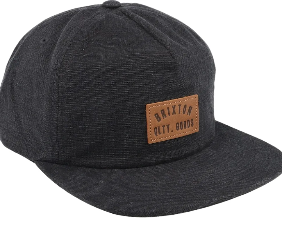 Woodburn Black Vintage Wash Snapback - Brixton