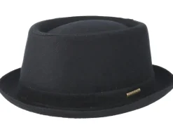 Wool Black Pork Pie - Stetson