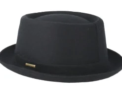 Wool Black Pork Pie - Stetson