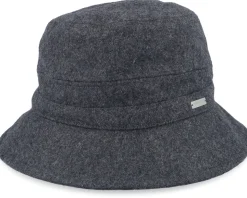 Wool Blend Black Bucket - Seeberger