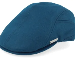 Wool blend Blue Flat Cap - Seeberger