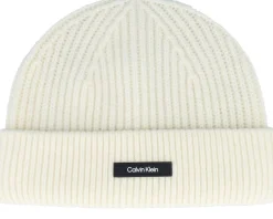 Wool Docker Egret Short Beanie - Calvin Klein