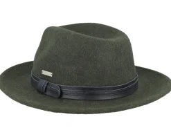 Woolfelt Green/Black Fedora - Seeberger