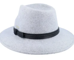 Woolfelt With Black Smoke Gray Fedora - Seeberger