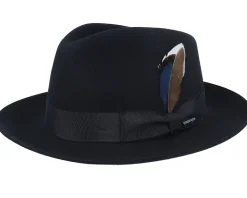 Woolfelt/Cashmere Black Fedora - Stetson
