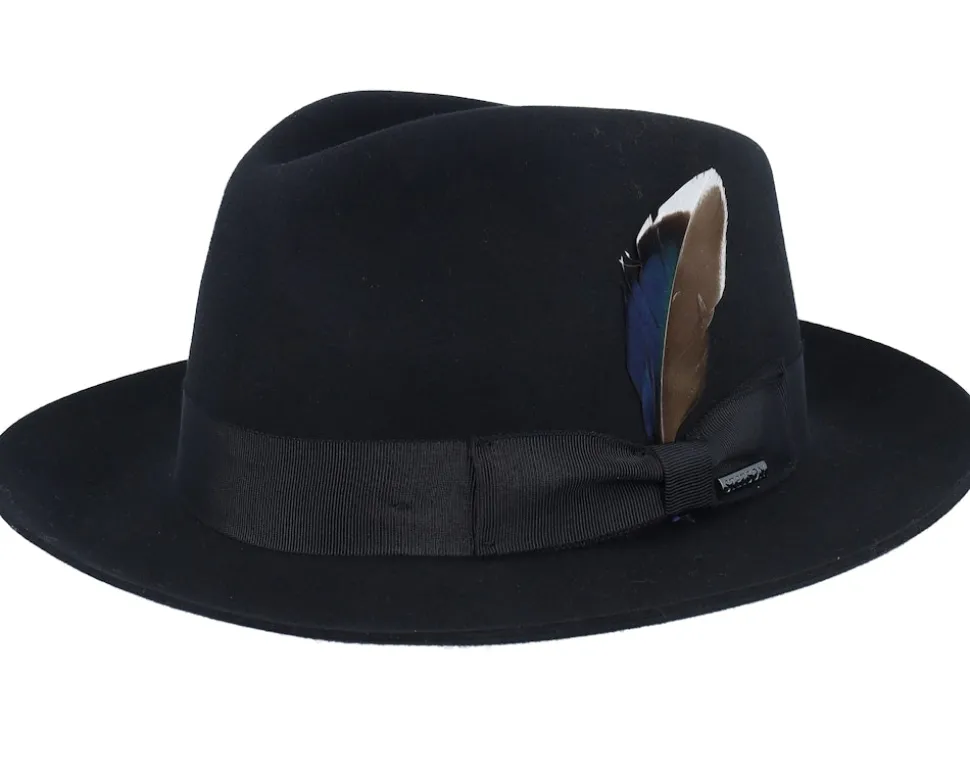 Woolfelt/Cashmere Black Fedora - Stetson