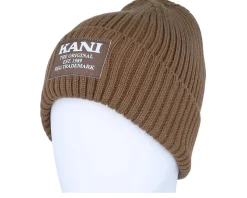 Woven Retro Classic Beanie Brown Cuff - Karl Kani