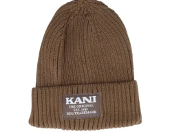 Woven Retro Classic Beanie Brown Cuff - Karl Kani