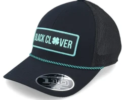 Xander Black/Black Mesh And Hd Print Patch Trucker - Black Clover