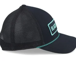 Xander Black/Black Mesh And Hd Print Patch Trucker - Black Clover