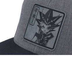 Yami Yugi Grey Engraved Charcoal Snapback - Yu-Gi-Oh