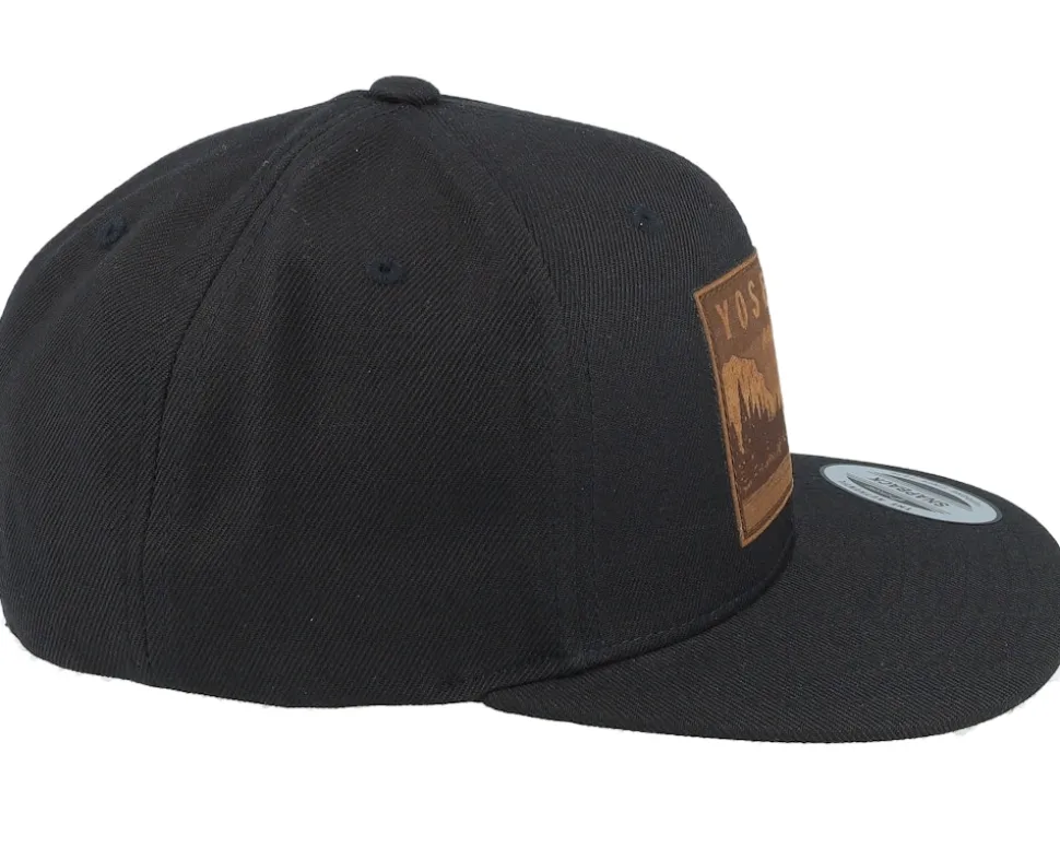 Yosemite Adventure Brown Patch Black Snapback - Wild Spirit