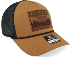 Yosemite Adventure Brown Patch Caramel/Black Rope Trucker - Wild Spirit