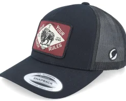 Your Rules Black A-Frame Trucker - Yellowstone