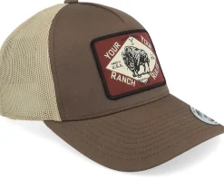 Your Rules Brown/Khaki A-Frame Trucker - Yellowstone