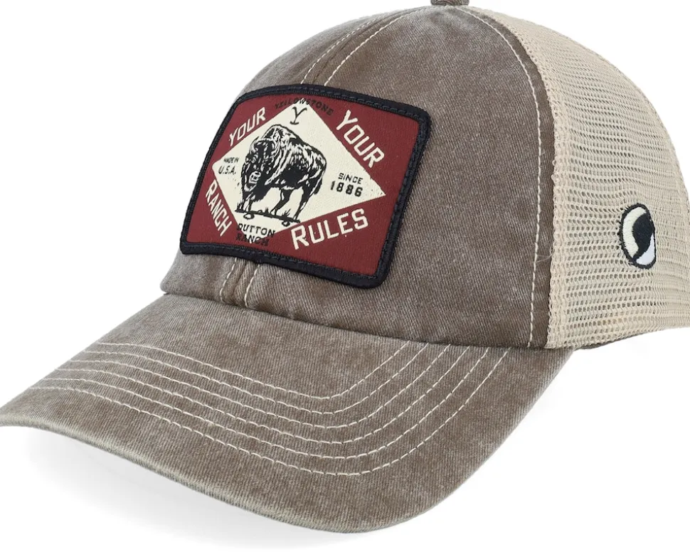 Your Rules Washed Brown/Stone Trucker - Yellowstone
