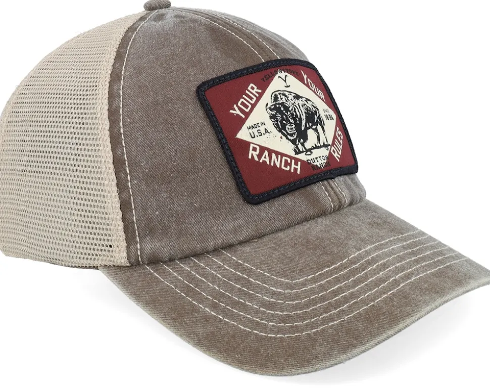Your Rules Washed Brown/Stone Trucker - Yellowstone