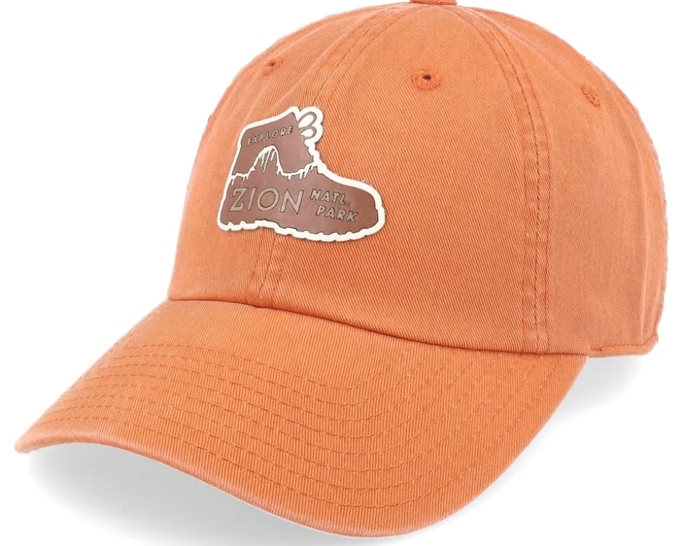 Zion Leatherhead Slouch Burnt Orange Dad Cap - American Needle